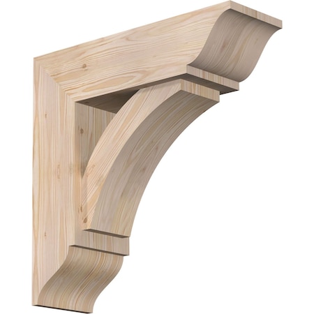 Thorton Traditional Smooth Bracket W/ Offset Brace, Douglas Fir, 7 1/2W X 24D X 24H